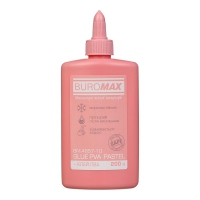 Клей ПВА 200 мл, PASTEL, колпачок-дозатор, розовый Buromax BM.4857-10