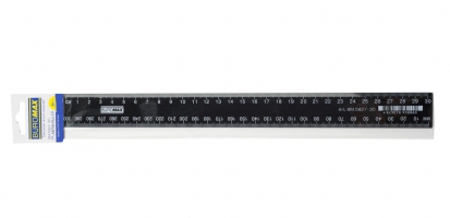 Линейка пластиковая 30см, черная, Buromax в блистере BM.5827-30