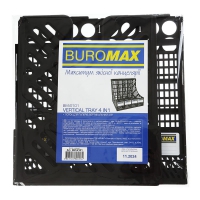 Лоток для паперів, вертикальний 4 в1, чорний Buromax BM.6101