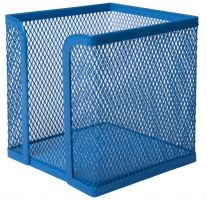 Бокс для паперу 100х100x100мм, металевий, синій Buromax BM.6215-02