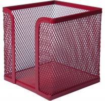 Бокс для паперу 100х100x100мм, металевий, червоний Buromax BM.6215-05