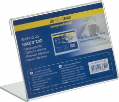 Іменна табличка одностороння 90*60мм, прозора Buromax BM.6410-00