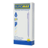 Ручка кулькова автоматична, 0,5 мм, Rubber Touch, асорті корпусів, сині чорнила Buromax BM.8242