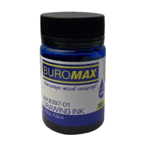 Туш рідка 50 мл, синій Buromax BM.8397-01