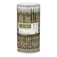 Карандаш графитовый MILITARY, ассорти, с резинкой, туба – 100 шт. Buromax BM.8528