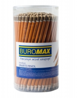 Олівець графітовий PROFESSIONAL B, жовтий, без гумки, туба-144 шт. Buromax BM.8542