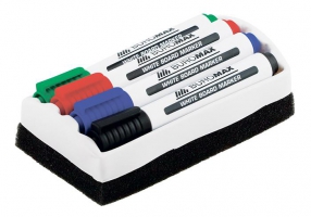 Комплект из 4 маркеров (BM.8800) и губки для магнитных досок Buromax BM.8800-84