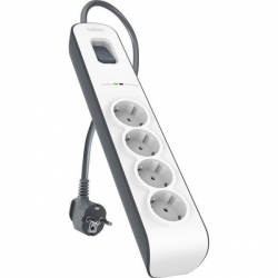 Сетевой фильтр Belkin 4хSchuko, c защитой от перенапряжения, 525 Дж, 2m White BSV400vf2M