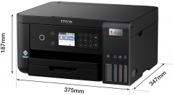 БФП ink color A4 Epson EcoTank L6260 33_20 ppm Duplex USB Ethernet Wi-Fi 4 inks Black Pigment C11CJ62404