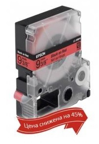 Картридж зі стрічкою Epson LK3RBP принтерів LW-300/400/400VP/700 Pastel Blk/Red 9mm/9m C53S653001