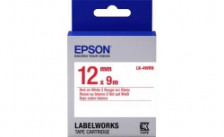 Картридж с лентой Epson LK4WRN принтерів LW-300/400/400VP/700 Std Red/Wht 12mm/9m C53S654011