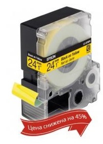 Картридж зі стрічкою Epson LK6YBP принтерів LW-700 Pastel Blk/Yell 24mm/9m C53S656005