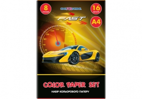 Набір кольорового паперу "CFS", А4 16арк., 8 кол. COOLFORSCHOOL CF05280-03