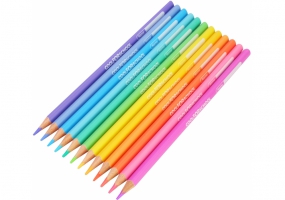 Олівці кольорові преміум "PASTEL" тригранні, 12 кольорів COOLFORSCHOOL CF15184