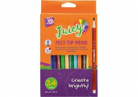 Фломастери круглі Juicy, 24 кольори COOLFORSCHOOL CF15213