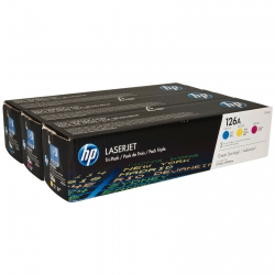 Картридж HP 126A CLJ CP1025/M175/M275 (CE311A,CE312A,CE313A) CYM (3*1000 стр) Тройная упаковка CF341A