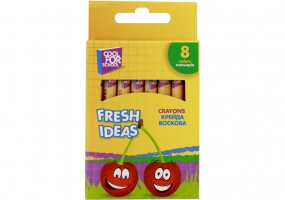 Крейда воскова "Fresh Ideas", 8 кольорів COOLFORSCHOOL CF60705