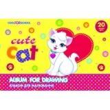 Альбом для малювання на скобі, 20 аркушів,"For Girls" COOLFORSCHOOL CF60902-08