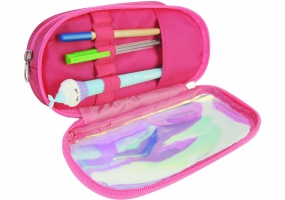 Пенал на 2 отделения с пайетками и аппликацией COOLFORSCHOOL CF6615-purple CF6618-blue