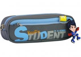Пенал на 2 відділення з брелоком COOLFORSCHOOL CF6899-grey