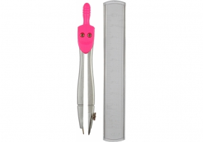 Циркуль з лінійкою, Economix, рожевий COOLFORSCHOOL CF81438