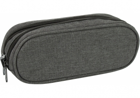 Пенал м'який, 2 блискавки, темно-сірий COOLFORSCHOOL CF85397-56