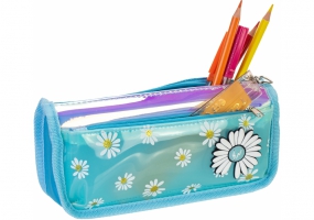 Пенал на 2 відділення на блискавках, блакитний COOLFORSCHOOL CF86975