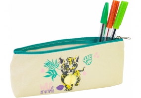 Пенал на 1 відділення на блискавці, кремовий COOLFORSCHOOL CF87045