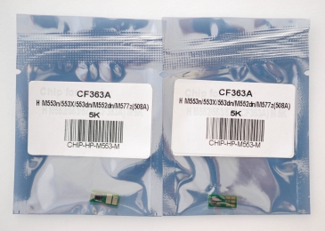 Чип для картриджа cf363a для HP clj m553/552/577 Magenta 5k CHIP-HP-M553-M