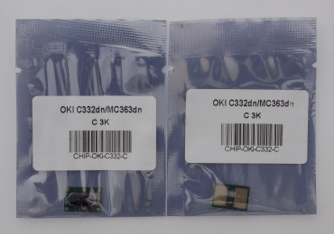 Чіп для картриджа OKI 46508735 для c332/mc363 Cyan 3k CHIP-OKI-C332-C