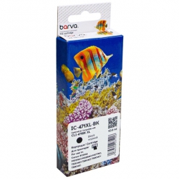 Картридж сумісний Canon CLI-471BK XL (0346C001) 810 арк, чорний Barva (IC-471XL-BK) CI-BAR-CAN-CLI471-B