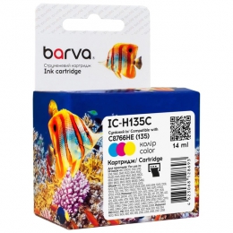 Картридж сумісний HP 135 (C8766HE) 330 арк, триколірний Barva (IC-H135C) CI-BAR-HP-C8766HE-C