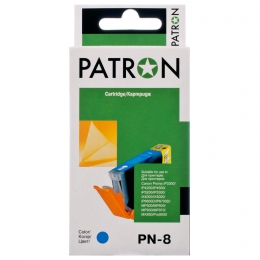 Картридж сумісний Canon cli-8c (0621b024) 13 мл, блакитний Patron (pn-8c) CI-CAN-CLI-8-C1-PN
