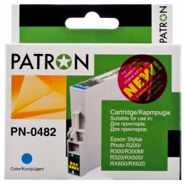 Картридж сумісний Epson t0482 (c13t04824010) 460 арк, блакитний Patron (pn-0482) CI-EPS-T048240-CY-PN