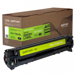 Картридж сумісний Canon 716 green label, чорний Patron (pn-716kgl) CT-CAN-716-B-PN-GL