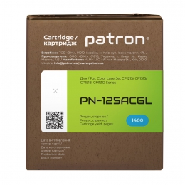 Картридж сумісний HP 125a (cb541a) green label, блакитний Patron (pn-125acgl) CT-HP-CB541A-C-PN-GL