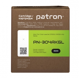 Картридж сумісний HP 304a (cc530a) green label, чорний Patron (pn-304akgl) CT-HP-CC530A-B-PN-GL