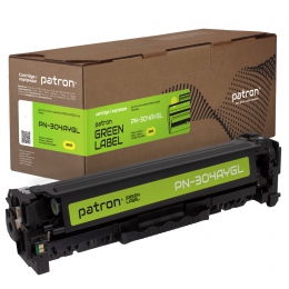 Картридж совместимый HP 304a (cc532a) green label, желтый Patron (pn-304aygl) CT-HP-CC532A-Y-PN-GL
