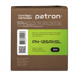 Тонер-картридж совместимый HP 126a (ce310a) green label, черный Patron (pn-126akgl) CT-HP-CE310A-B-PN-GL