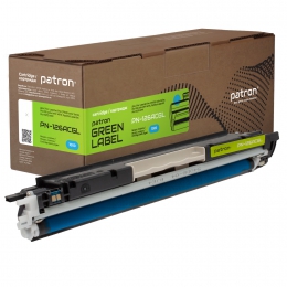 Тонер-картридж совместимый HP 126a (ce311a) green label, голубой Patron (pn-126acgl) CT-HP-CE311A-C-PN-GL