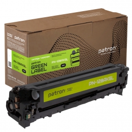 Картридж сумісний HP 128a (ce320a) green label, чорний Patron (pn-128akgl) CT-HP-CE320A-B-PN-GL