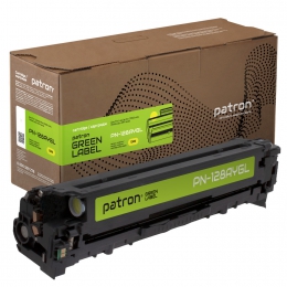 Картридж сумісний HP 128a (ce322a) green label, жовтий Patron (pn-128aygl) CT-HP-CE322A-Y-PN-GL