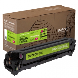Картридж сумісний HP 128 (ce323a) green label, пурпуровий Patron (pn-128amgl) CT-HP-CE323A-M-PN-GL