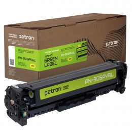 Картридж совместимый HP 305a (ce412a) желтый green label Patron (pn-305aygl) CT-HP-CE412A-Y-PN-GL