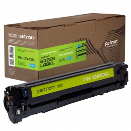 Картридж сумісний HP 131a (cf211a) green label, блакитний Patron (pn-131aсgl) CT-HP-CF211A-C-PN-GL