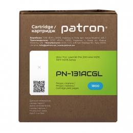 Картридж сумісний HP 131a (cf211a) green label, блакитний Patron (pn-131aсgl) CT-HP-CF211A-C-PN-GL