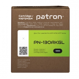 Тонер-картридж совместимый HP 130a (cf350a) green label, черный Patron (pn-130akgl) CT-HP-CF350A-B-PN-GL