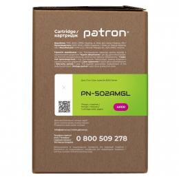 Картридж сумісний HP 502a (q6473a) green label, пурпуровий Patron (pn-502amgl) CT-HP-Q6473A-M-PN-GL