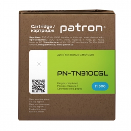 Тонер-картридж совместимый Konica Minolta tn310c голубой green label Patron (pn-tn310cgl) CT-MIN-TN310C-PN-GL