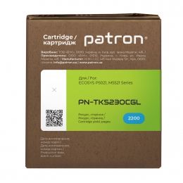Тонер-картридж совместимый Kyocera mita tk-5230c голубой green label Patron (pn-tk5230cgl) CT-MITA-TK-5230CPNGL
